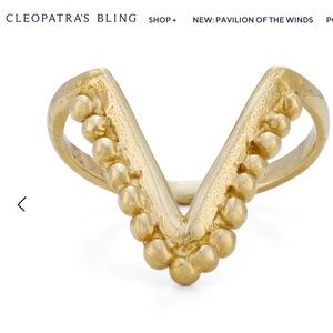 Cleopatras Bling Vulcan Stacker Ring 9K/9